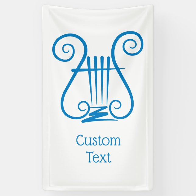 Blue Lyre Banner (Vertikal)