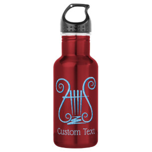 Blue Lyre Hintergrund Edelstahlflasche