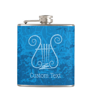 Blue Lyre Hintergrund Flachmann