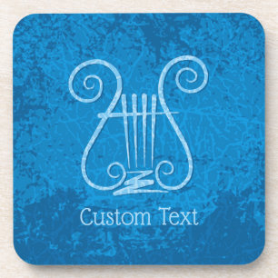 Blue Lyre Hintergrund Getränkeuntersetzer