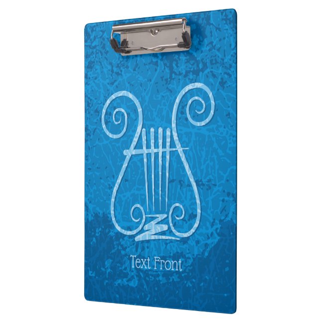 Blue Lyre Hintergrund Klemmbrett (Links)