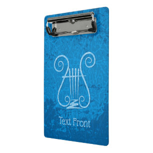 Blue Lyre Hintergrund Mini Klemmbrett