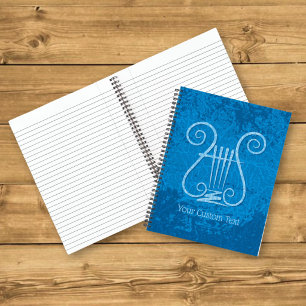 Blue Lyre Hintergrund Notizbuch