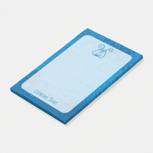Blue Lyre Hintergrund Post-it Klebezettel (angewinkelt)