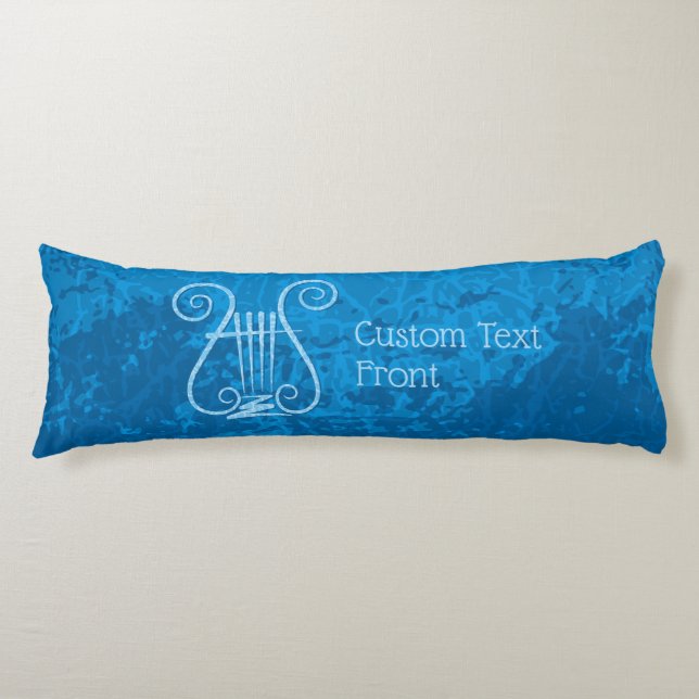 Blue Lyre Hintergrund Seitenschläferkissen (Vorderseite)