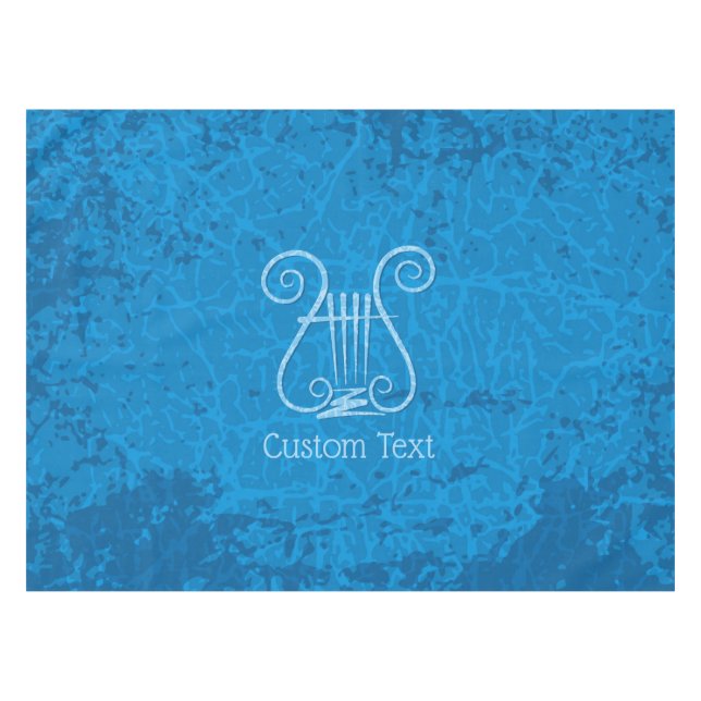 Blue Lyre Hintergrund Tischdecke (Vorderseite (Horizontal))