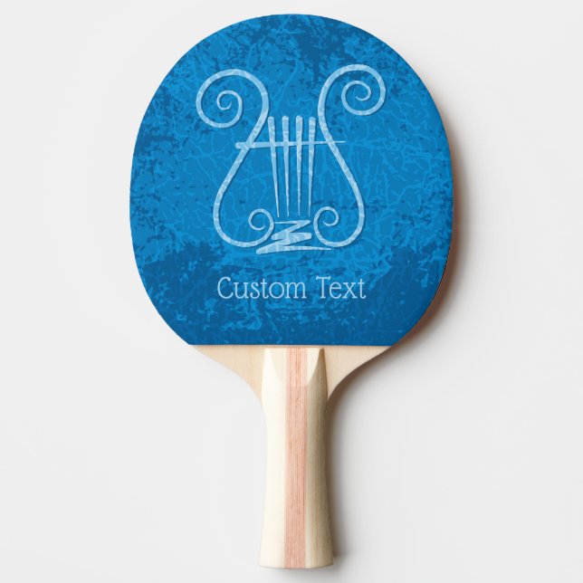 Blue Lyre Hintergrund Tischtennis Schläger (Vorderseite)
