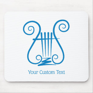 Blue Lyre Mousepad