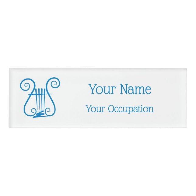 Blue Lyre Namenschild (Vorderseite)