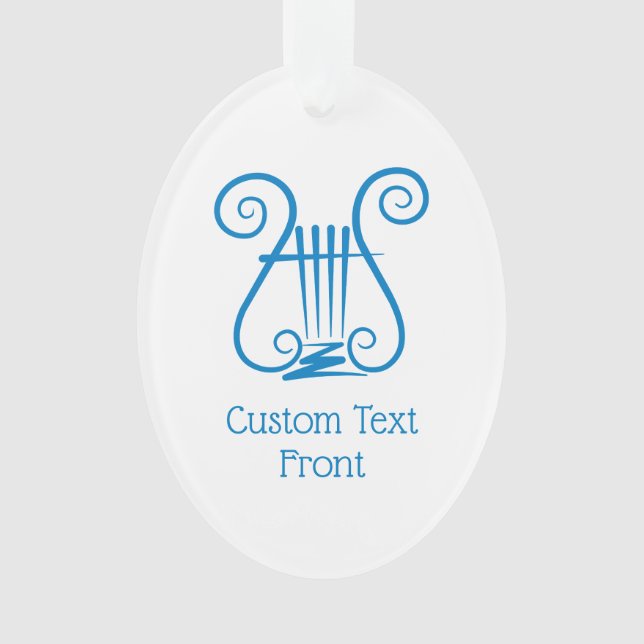 Blue Lyre Ornament (Vorderseite)