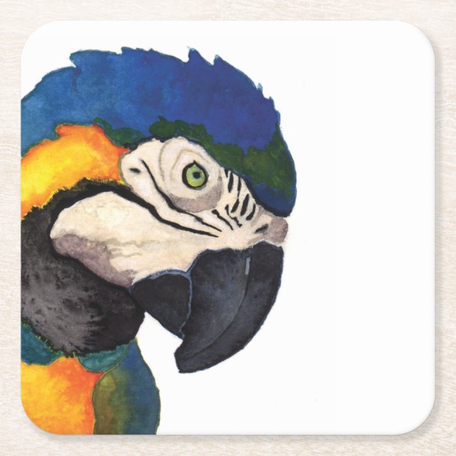 Blue Macaw Untersetzer (Vorderseite)
