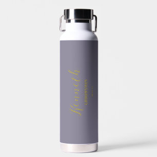 Blue Magenta Brass Modern Monogram Bachelor Trinkflasche