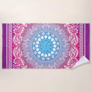 Blue Magenta Burst Bandana-4 Strandtuch