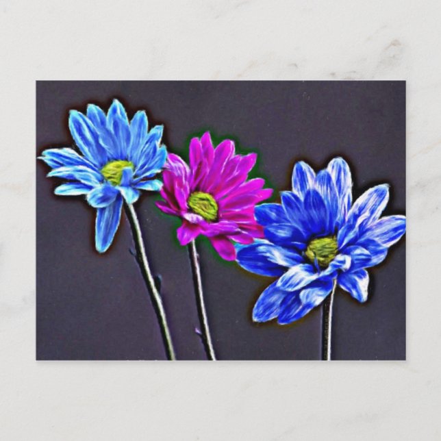 Blue Magenta Postkarte (Vorderseite)