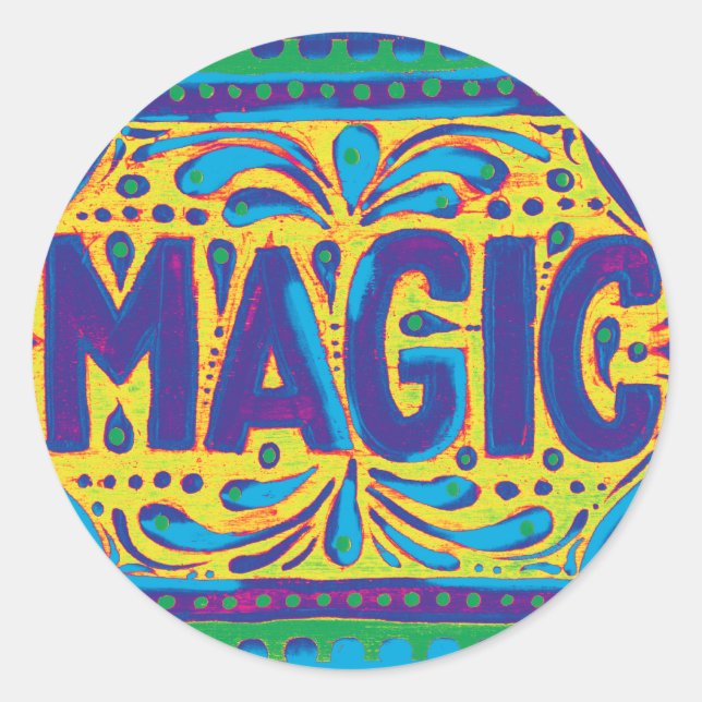 Blue Magic Runder Aufkleber (Vorderseite)
