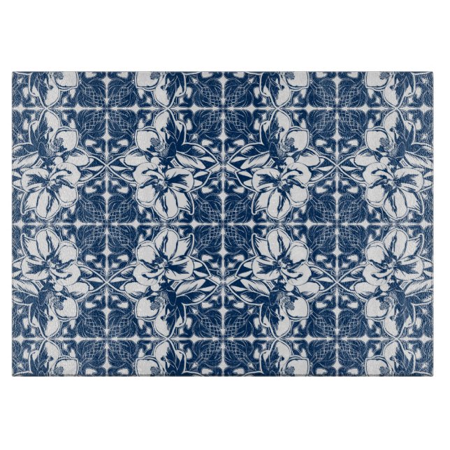Blue Magnolia Cutting Board Schneidebrett (Vorderseite)
