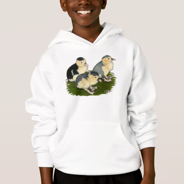 Blue Magpie Ducklings Hoodie (Vorderseite)