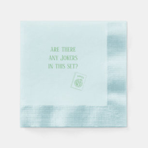 Blue Mah Jongg Napkins, Joker, Mah Jong Serviette