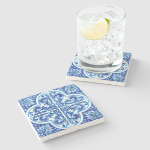 Blue Maiolica Tile Untersetzer   Italienische Kera