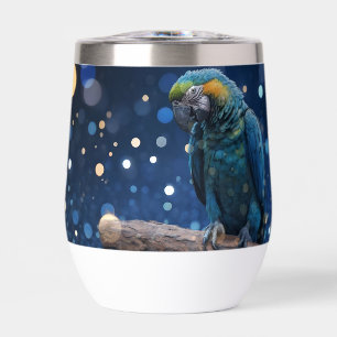 Blue Majestät: The Blue Macaw on Dreamy Blue Bokeh