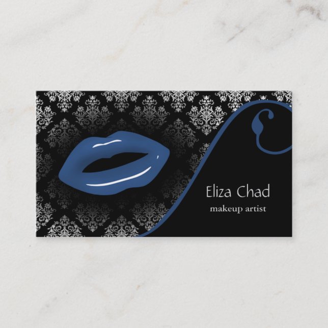 Blue Makeup artist Business Cards Visitenkarte (Vorderseite)