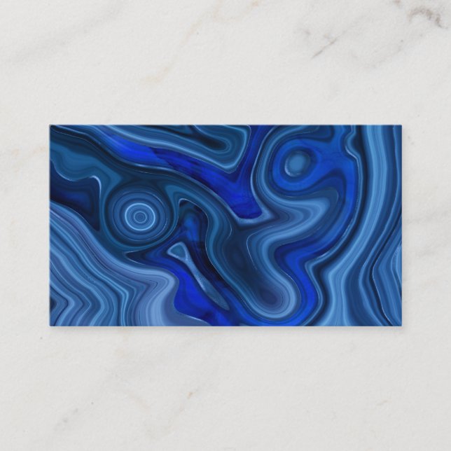 Blue Malachite Stone Mineral Gemstone Geology Visitenkarte (Vorderseite)