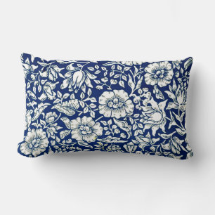Blue Mallow, berühmte William Morris-Muster, Lendenkissen