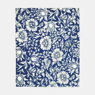 Blue Mallow, William Morris pattern, Fleecedecke