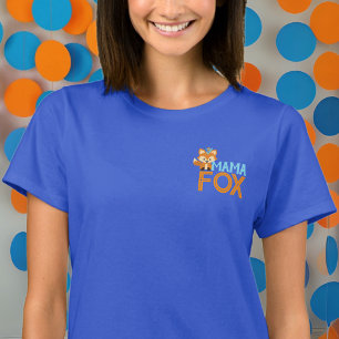 Blue Mama Fox Wild One Woodland Birthday T - Shirt