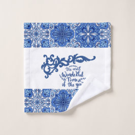 Blue Mandala Badetuch Set