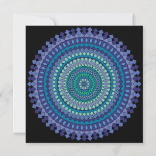 Blue Mandala Dankeskarte
