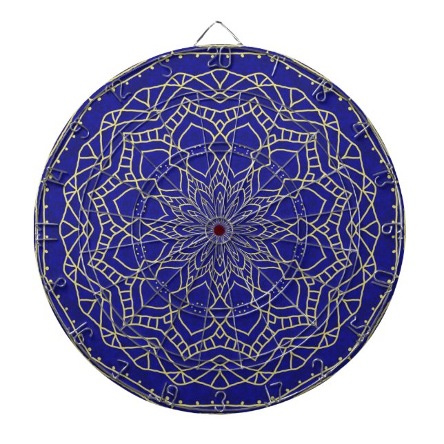 Blue Mandala Dartscheibe (vorne)