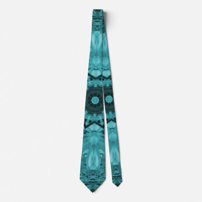 Blue Mandala Design - Zen Stylish & trendy Men's Krawatte (Vorderseite)