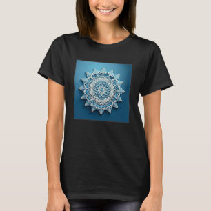 Blue Mandala Divine Illustration Einzigartige Frau T-Shirt