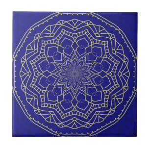 Blue Mandala Fliese