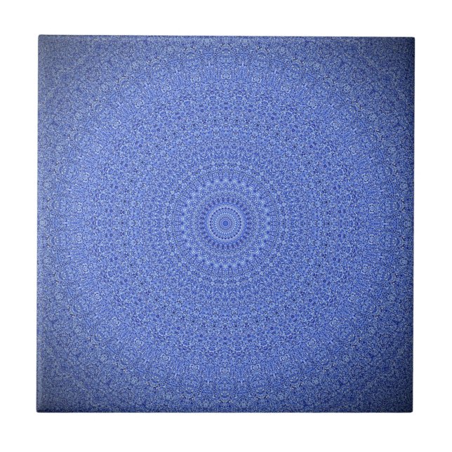 Blue Mandala Fliese (Vorderseite)