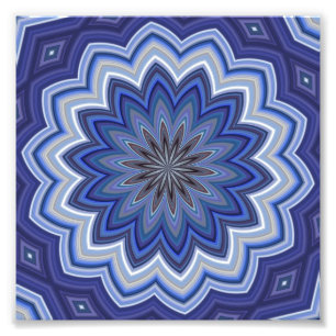 Blue Mandala Fotodruck