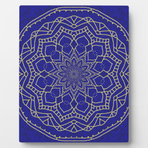Blue Mandala Fotoplatte
