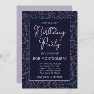 Blue Mandala Geburtstagsparty Einladung