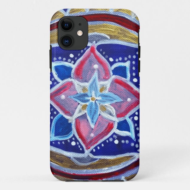 Blue Mandala iPhone SE + iPhone 5/5S, selten dort Case-Mate iPhone Hülle (Rückseite)