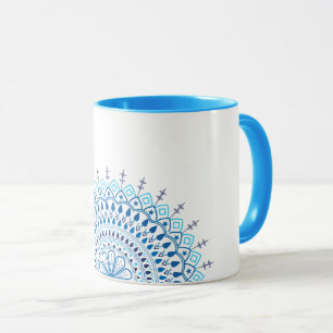 Blue Mandala Kaffee Tasse
