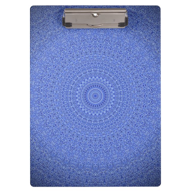 Blue Mandala Klemmbrett (Vorderseite)