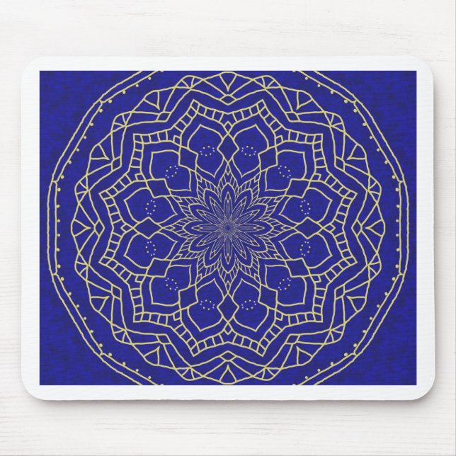 Blue Mandala Mousepad (Vorne)