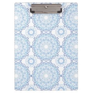 Blue Mandala Pattern Clip Board Klemmbrett
