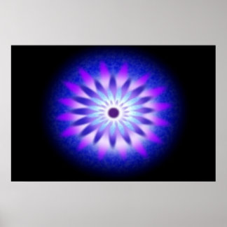 Blue Mandala Poster