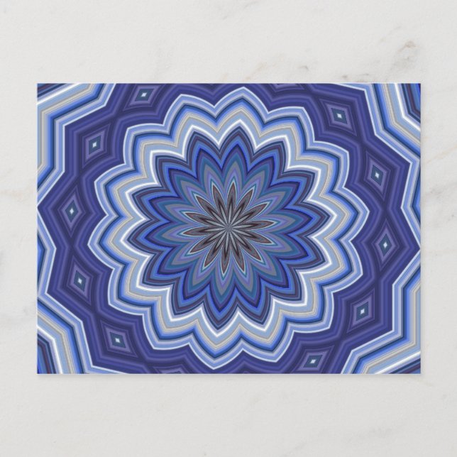 Blue Mandala Postkarte (Vorderseite)