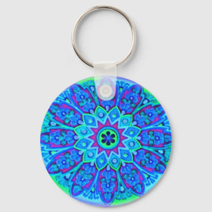 Blue Mandala Schlüsselanhänger
