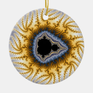 Blue Mandel Christmas Ornament