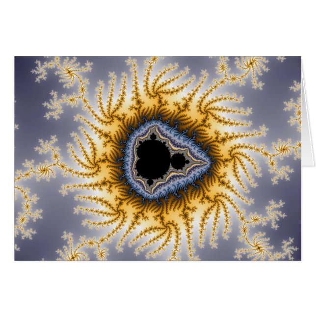 Blue Mandelbrot - Fraktal Card (Vorderseite (Horizontal))