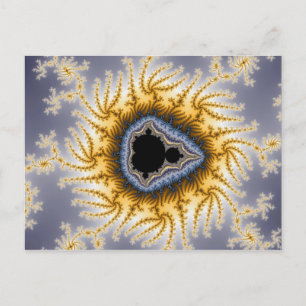 Blue Mandelbrot - Fraktal Postcard Postkarte